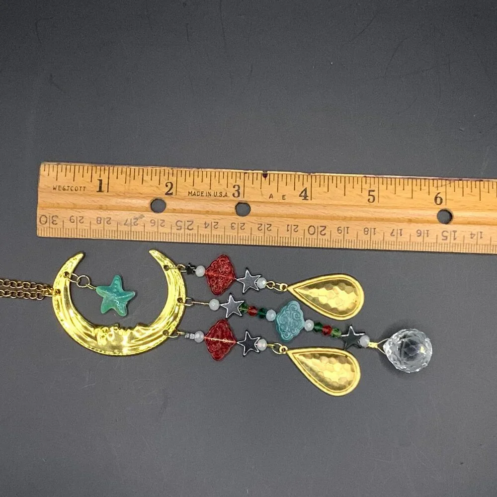 Moon Stars Clouds Prism Colorful Car Charm Suncatcher CC137